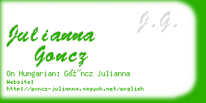 julianna goncz business card
