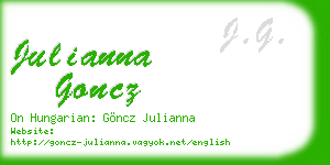 julianna goncz business card